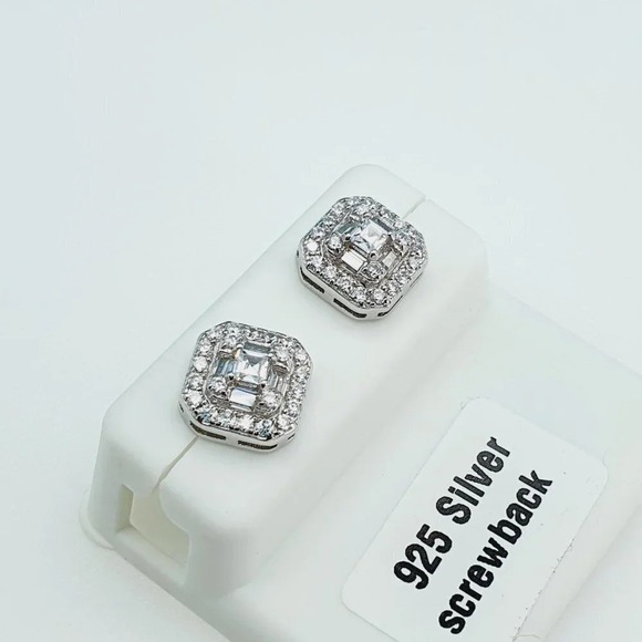 "925 Sterling Silver Cubic Zirconia Earrings, UU1P6A6101 - Picture 7 of 10